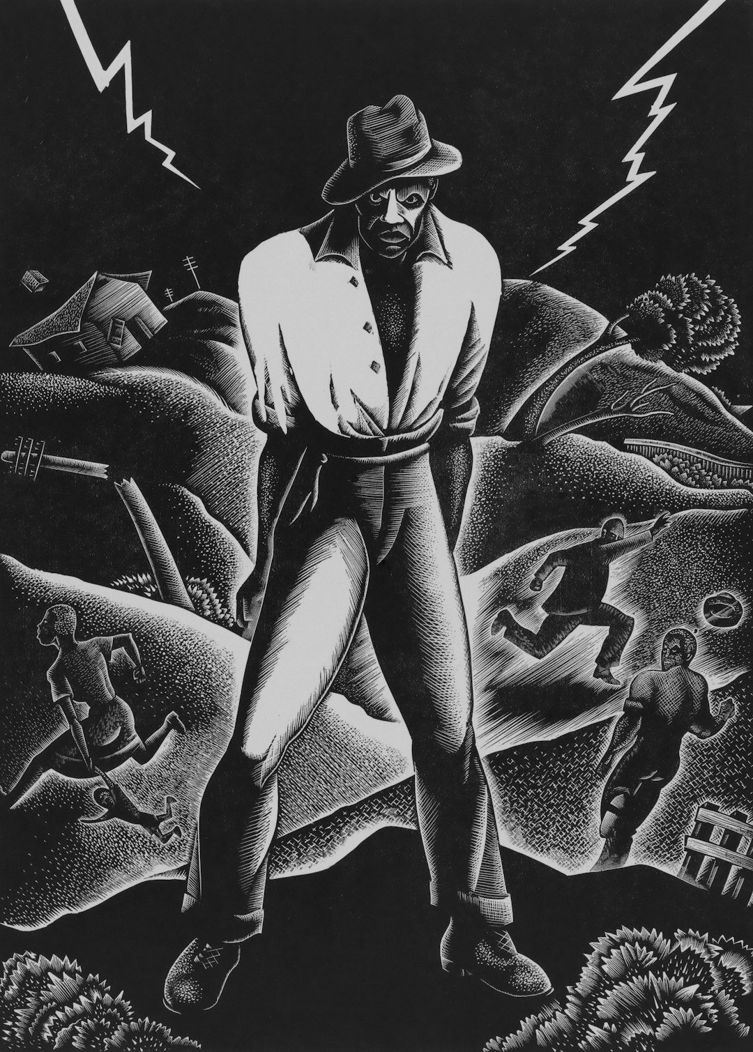 vintage detective illustration